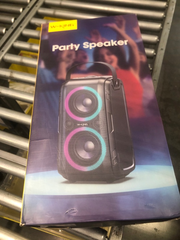 Photo 2 of W-KING Bluetooth Speaker, Portable Wireless Outdoor Loud Bluetooth Speaker with 24H Play Time, Rich Bass, Huge 105dB Sound, Mixed Color LED Lights, TF Card, USB Playback, Big Speaker for Home, Party