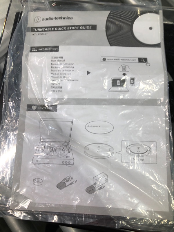 Photo 1 of Audio-Technica AT-LP60X-BK Fully Automatic Belt-Drive Stereo Turntable, Black, Hi-Fi, 2 Speed, Dust Cover, Anti-Resonance, Die-Cast Aluminum Platter