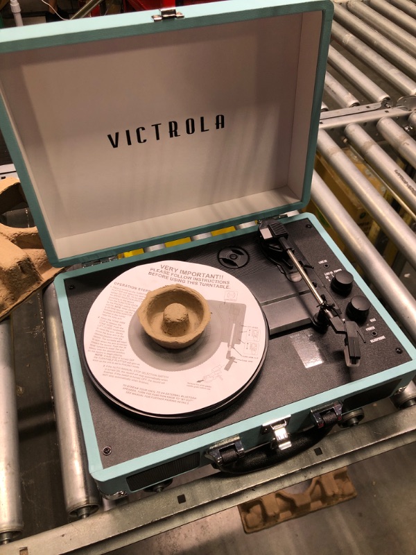 Photo 1 of Victrola Journey+ Bluetooth Suitcase Record Player, Turquoise (VSC-400SB-TRQ-SDF) Turquoise Record Player