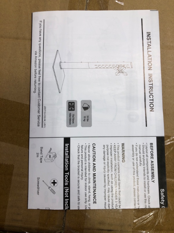 Photo 1 of MOUNTUP Vertical Desk Mount, Freestanding Ultrawide Monitor Stand for Desk Supports 13-42’’, 33 lbs Computer Screen, Tall Monitor Stand Adjustable Motion, VESA Stand with Tempered Glass Base