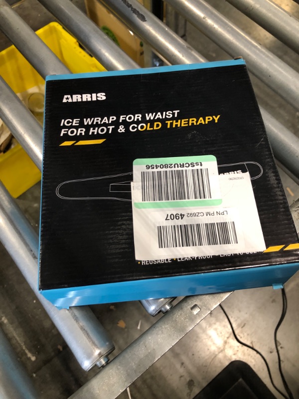 Photo 2 of Gel Ice Pack for Back, ARRIS Back Wrap with Packs for Pain Relief, Reusable Hot Cold Therapy Back Brace for Waist, Lower Lumbar, Injuries, Sciatic Nerve, Flexible Back Wrap + Gel Pack