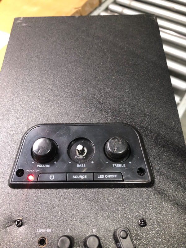 Photo 1 of Magnavox MHT990 2.1 Home Entertainment System with Bluetooth Wireless Technology and Color Changing Lights in Black | AUX Port | Subwoofer with 2 Speakers | Pulsing Lights |