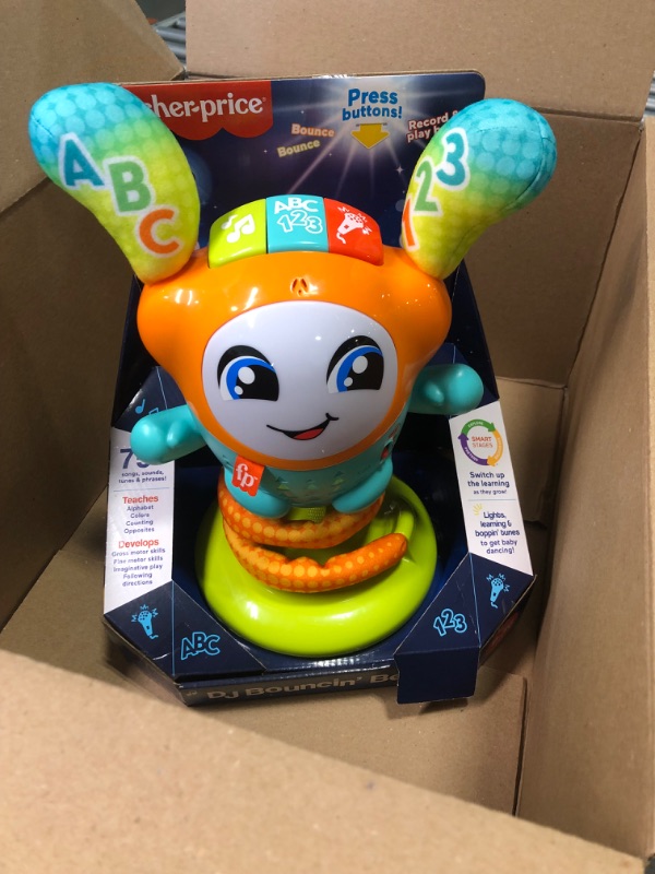 Photo 3 of Fisher-Price Interactive Baby and Toddler Learning Toy with Music, Lights and Bouncing Action, DJ Bouncin’ Beats ?