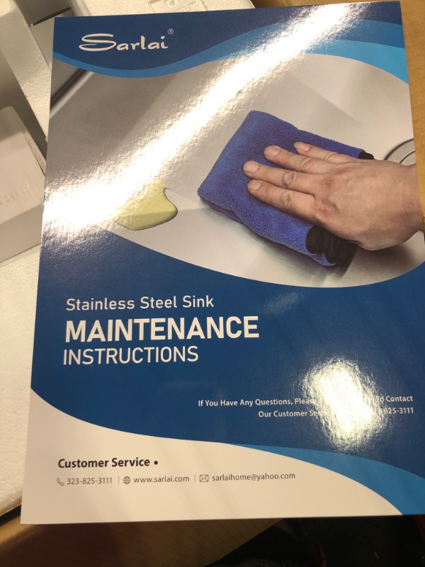 Photo 3 of 26 Kitchen Sink Stainless Steel - Sarlai 26x18 Inch Undermount Sink Stainless Steel 16 Gauge Single Bowl Under Counter Kitchen Sink Basin 26"x18" Stainless Steel