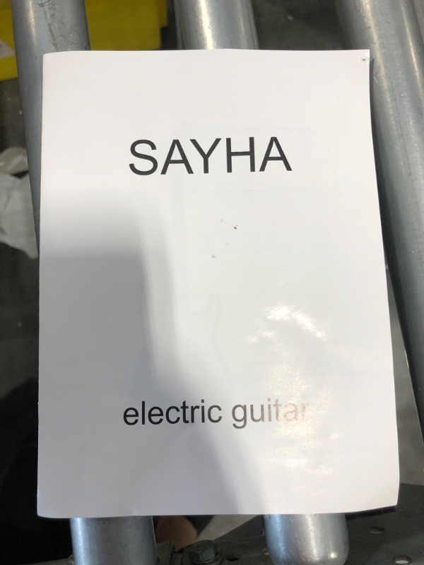 Photo 2 of SAYHA Electric Guitar, 39 Inch Solid Full-size Electric Guitar HSS Pickups Starter Kit Includes Amplifier, Bag, Digital Tuner, Strap, String, Cable, Picks?Black?