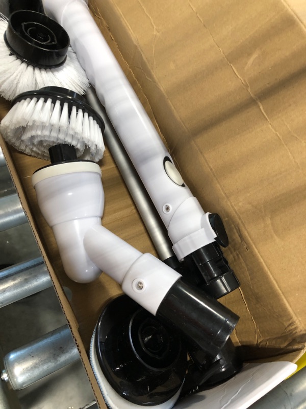Photo 1 of Electric Spin Scrubber, GOFOIT Power Cordless Shower Scrubber with 6 Replaceable Brush Heads and 3 Adjustable Handle, Rechargeable Spin Scrubber for Bathroom Floor Tile