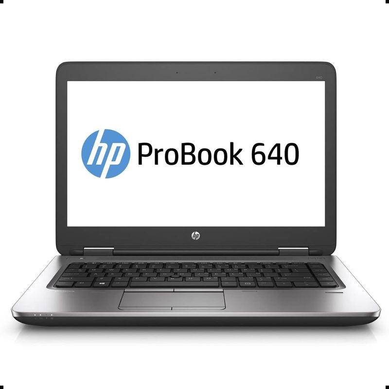 Photo 1 of HP ProBook 640 G2 Laptop, 14-inch HD Display, Intel Core i5-6300U Up to 3.0GHz, 8GB RAM, 256GB NVMe SSD, Display Port, Wi-Fi, Bluetooth, Windows 10 Pro (Renewed)