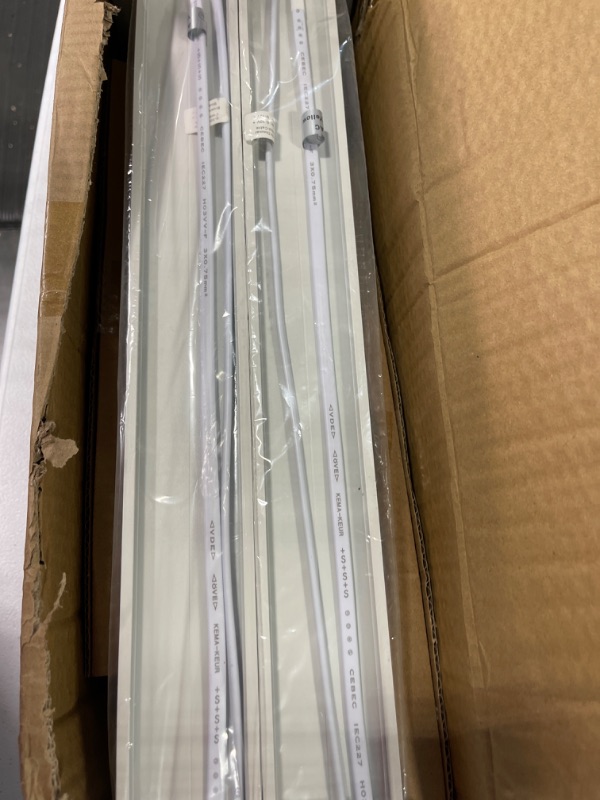 Photo 3 of Barrina 4FT Linkable LED Linear Light, Stepless Dimmable Suspended Lighting Fixture, 2700K 4000K 5000K 3CCT Selectable, Seamless Connection Shop Light, ETL Listed, 4 Pack White, 5568-0-10V Series White 4 Pack