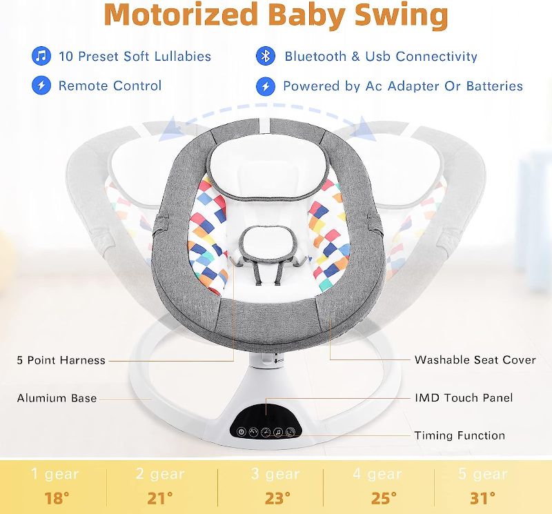 Photo 1 of  Jaoul Electric Portable Baby Swing for Infants