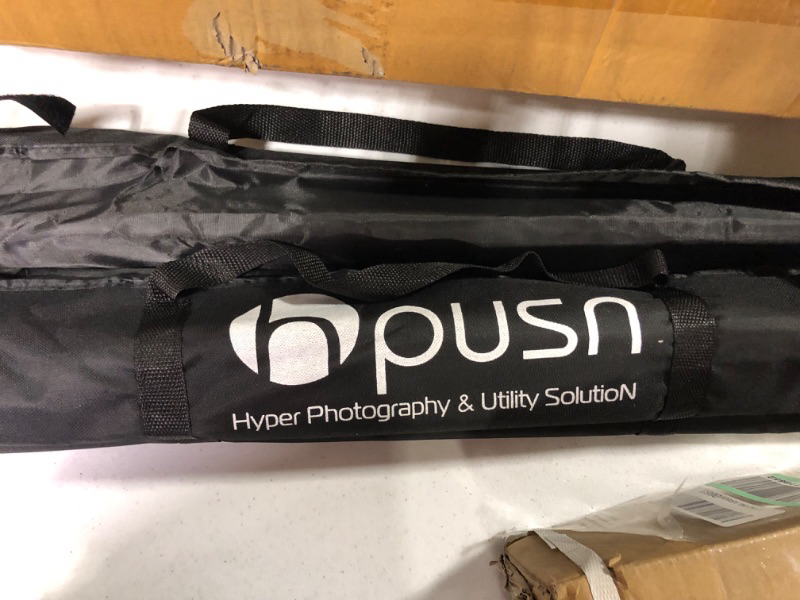 Photo 1 of HPUSN Backdrop Stand - 10ft x 7ft Adjustable Photoshoot Backdrop - Photo Backdrop Stand for Parties - Backdrop Includes Travel Bag, Sand Bags, Clamps - Photo Video Studio BS01