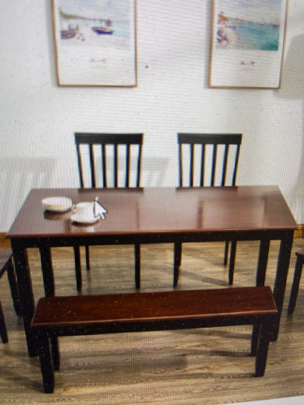 Photo 1 of Boraam Bloomington Dining Table in Black/Cherry