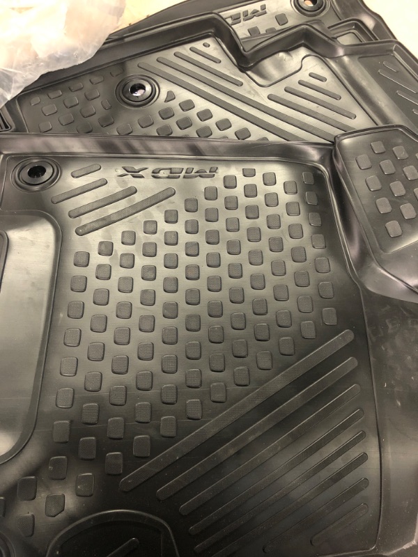 Photo 1 of Fits 2014-2020 Acura MDX Floor Mats 3 Row Liner Set Black for with 2nd Row Bench Seat 3D Scanned fit All-Weather Full Set Liners, Black 2014 -2020 Floor Mats