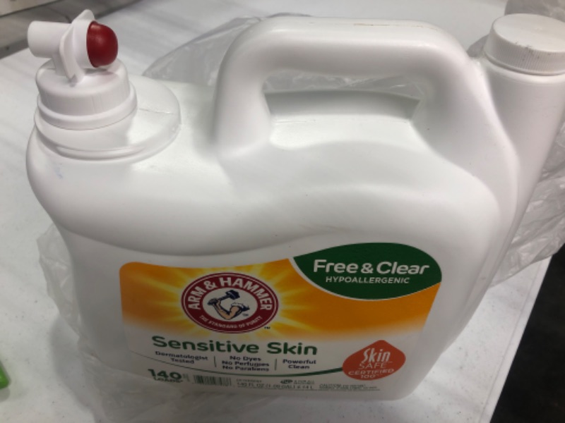Photo 1 of Arm & Hammer Liquid Laundry 140oz Perfume & Dye Free dual HE Perfume & Dye Free 140 Loads