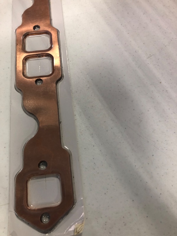 Photo 2 of Gaskets, 2pcs Square Port Copper Header Gaskets Reusable Fit for SBC 327 305 350 383