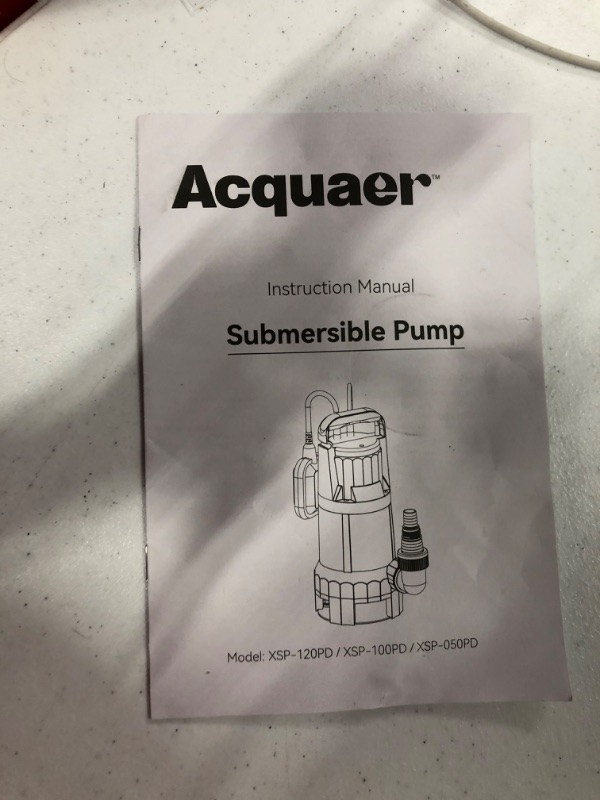 Photo 3 of Acquaer 1HP Sump Pump 4948GPH Submersible Drain Pump with Automatic Float Switch, Remove Clean/Dirty Water for Basement, Hot Tub, Pools, Garden Pond 1 HP Sump Pump