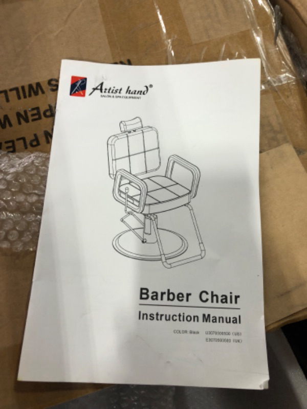 Photo 5 of Artist hand Hair Stylist All Purpose Barber Chair for Barbershop Salon Chair 1 Count (Pack of 1)