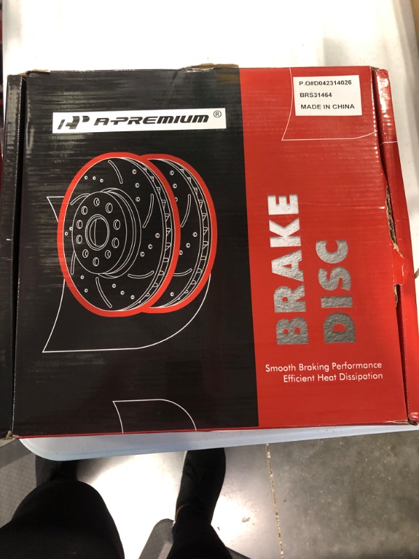 Photo 2 of A-Premium 11.65 inch (295.8mm) Front Drilled and Slotted Disc Brake Rotors Compatible with Select Nissan Models - Altima 2007-2019, 2-PC Set