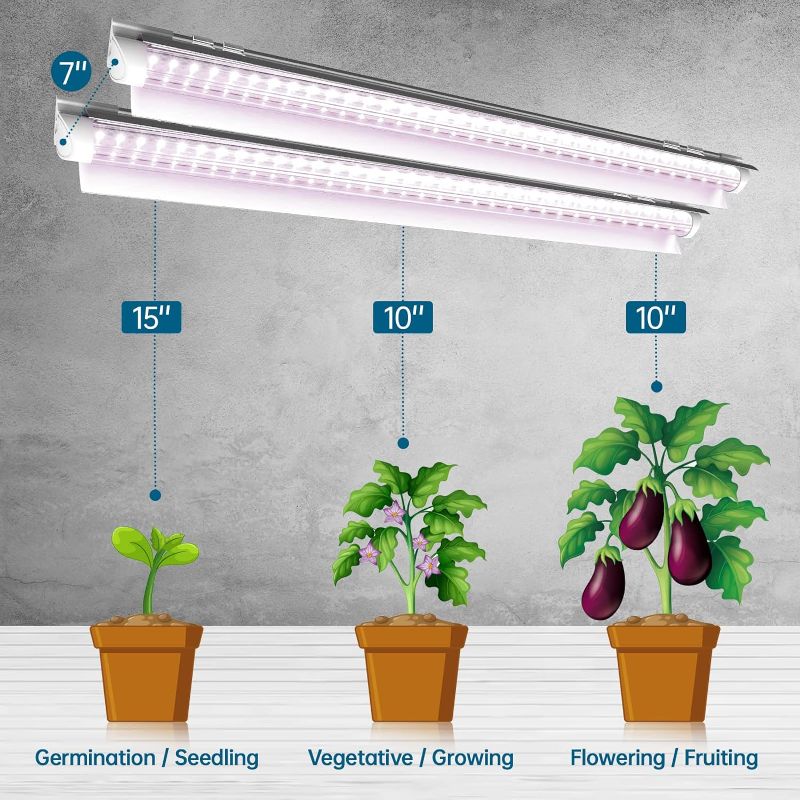 Photo 1 of 
Barrina Grow Light, 96W(4 x 24W, 600W Equivalent), 2ft T8, Super Bright, 