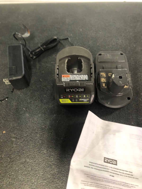 Photo 3 of Ryobi P118B 18V Battery Charger and Ryobi P189 18V 1.5 Ah Battery Combo Pack