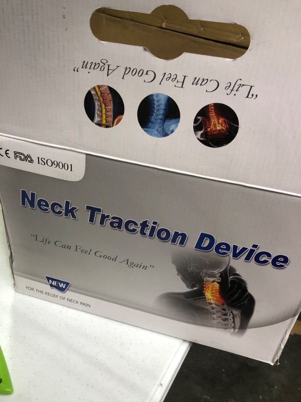 Photo 1 of Cervical Neck Traction Device - Neck Pain Relief Device- Stretcher for Home Improved Spine Alignment(Black/Grey)