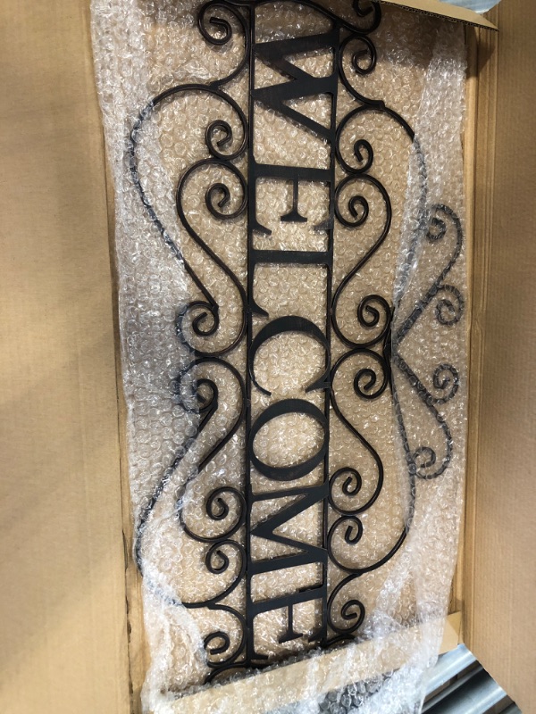 Photo 1 of Besti Metal Welcome Sign (Large) Ornate, Bronze Plaque | Front Door, Porch, Patio, and Entryway Decor | Indoor and Outdoor Hanging Use | House and Home Decoration