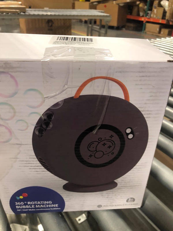 Photo 1 of Bubble Machine Automatic Bubble Blower for Kids Toddlers Rechargeable Battery Portable Bubble Maker Electric Bubble Machine Auto Rotating 90°/360° Outdoor Toy for Birthday Party Wedding White