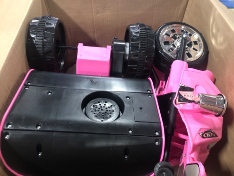 Photo 1 of Lil' Rider Electric Motorcycle for Kids – 3-Wheel Battery Powered Motorbike for Kids Ages 3 -6 – Fun Decals- Reverse- and Headlights (Pink)