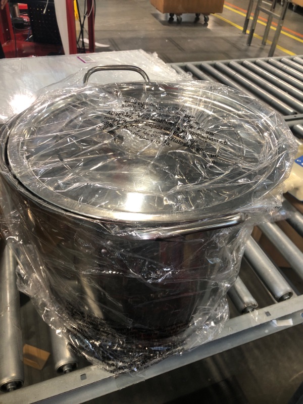 Photo 3 of 5 Gallon Stainless Steel Stock Pot with Lid, 12.5 x 12.5 x 11.5