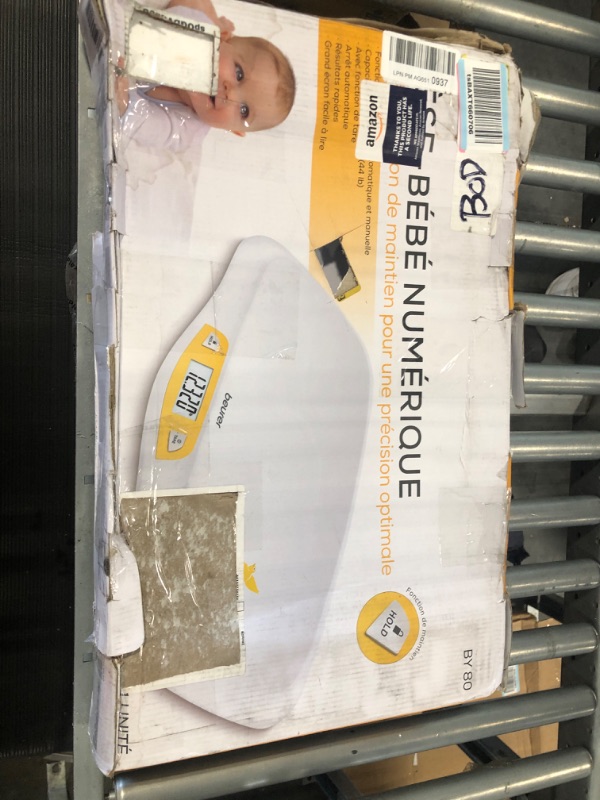 Photo 1 of Beurer BY80 Digital Baby Scale, Infant Scale for Weighing in Pounds, Ounces, or Kilograms up to 44 lbs, Newborn Baby Scale with Hold Function, Pet Scale for Cats and Dogs without Bluetooth