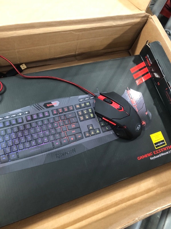 Photo 3 of Redragon S101 Gaming Keyboard, M601 Mouse, RGB Backlit Gaming Keyboard, Programmable Backlit Gaming Mouse, Value Combo Set [New Version] Black