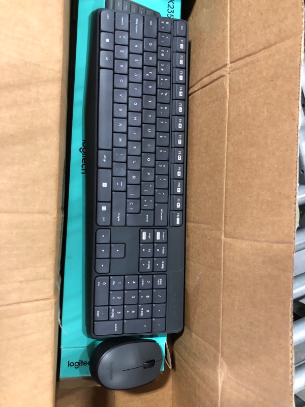 Photo 2 of Logitech MK235 Wireless Keyboard and Mouse Combo for Windows, USB Receiver, 15 FN Keys, Long Battery Life, Compatible with PC, Laptop