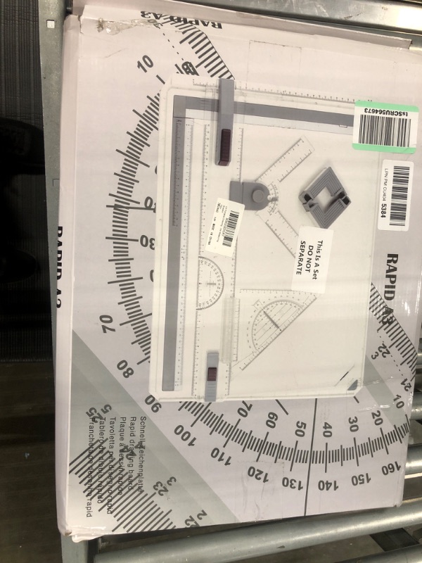 Photo 2 of A3 Portable Drawing Board, Multi-Function Metric Drafting Table with Clear Rule Parallel Motion and Angle Adjustable Measuring System