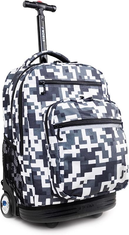 Photo 1 of 
Roll over image to zoom in
J World New York Sundance Rolling Backpack Girl Boy Roller Bookbag, CAMO, 20 Inch