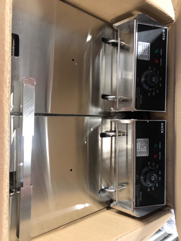 Photo 1 of ***MISSING MANUAL - POSSIBLE MISSING PARTS*** Commercial Deep Fryer with Basket, 3400W 12.7QT/12L Electric Deep Fryers for Restaurant or Home Use, Detachable Large Capacity Stainless Steel Countertop Electric Oil Fryer with Temperature Control