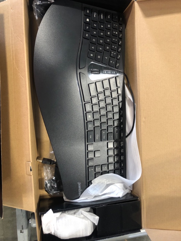 Photo 3 of Perixx Periduo-505, Wired USB Ergonomic Split Keyboard and Vertical Mouse Combo with Adjustable Palm Rest and Short Tactical Membrane Keys, US English Layout