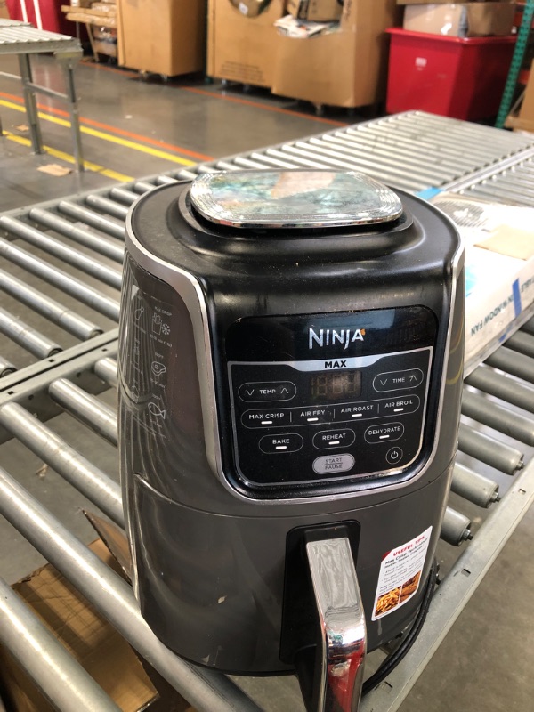 Photo 1 of Ninja AF161 Max XL Air Fryer that Cooks, Crisps, Roasts, Bakes, Reheats and Dehydrates, with 5.5 Quart Capacity, and a High Gloss Finish, Grey 5.5 Quarts