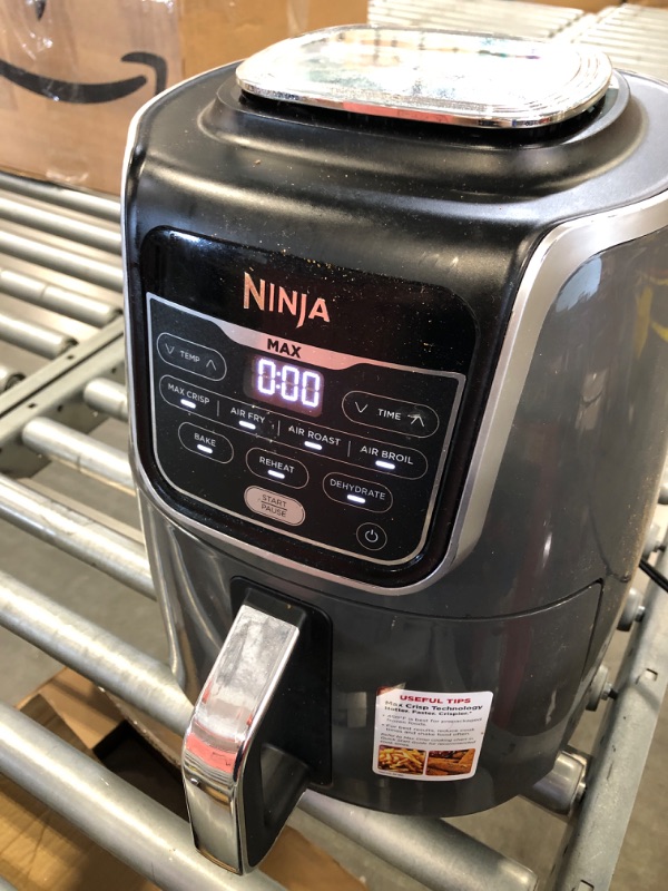 Photo 1 of Ninja AF161 Max XL Air Fryer that Cooks, Crisps, Roasts, Bakes, Reheats and Dehydrates, with 5.5 Quart Capacity, and a High Gloss Finish, Grey 5.5 Quarts