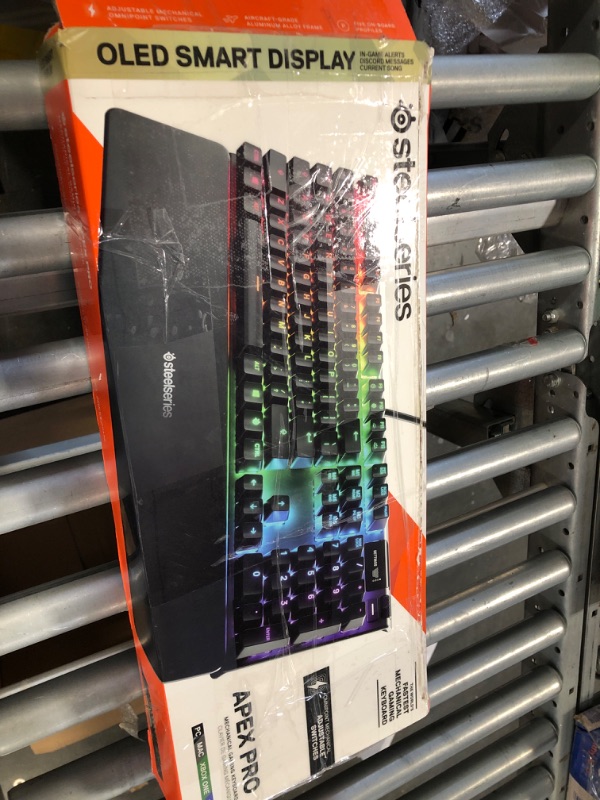 Photo 1 of SteelSeries Apex Pro World's Fastest Mechanical Gaming Keyboard – Adjustable Actuation Switches – OLED Smart Display – RGB Backlit
