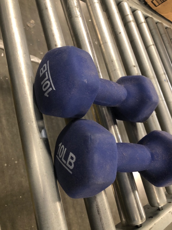 Photo 1 of Amazon Basics Neoprene Workout Dumbbell Grey 10-Pound, Set of 2 Weight Set
