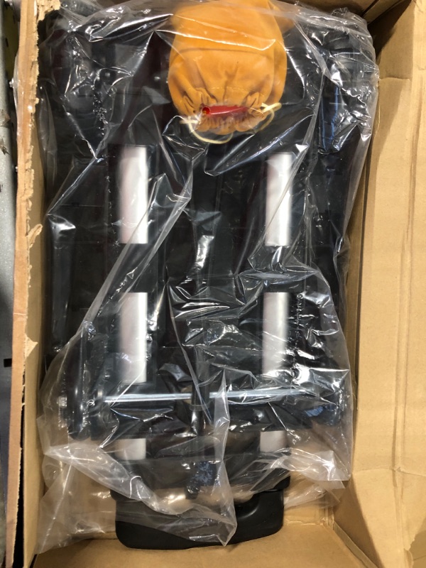 Photo 1 of Airport Car Seat Stroller Travel Cart - Carseat Roller for Traveling. Extendable Base Plate, Foldable, storable, and stowable Under Your Airplane seat or Over Head Compartment. (4 Wheel) Orange Strap & 4 Wheel Cart