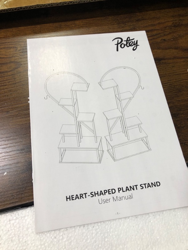 Photo 3 of POTEY 6 Tier Metal Plant Stand, Creative Half Heart Shape Ladder Plant Stands for Indoor Plants Multiple, Black Plant Shelf Rack for Home Patio Lawn Garden (2 Pack)