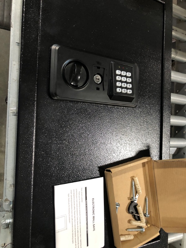 Photo 3 of 25.6" Tall Wall Safes Between the Studs Fireproof, Combination Lock Hidden Safe with Removable Shelf, Heavy Duty Fireproof in Wall Safe with Hidden Bottom Compartment for Documents Money Valuables 25.6" Tall Black Lock