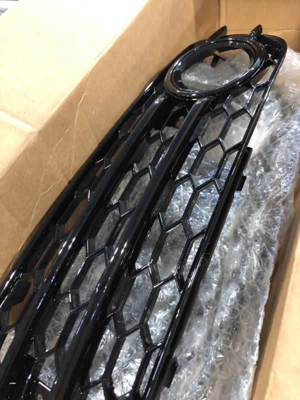 Photo 1 of X AUTOHAUX Pair Front Fog Light Mesh Grille Honeycomb Type Grill Cover for Audi A4 B8 S-Line S4 2008-2012 8K0807682C 8K0807681C