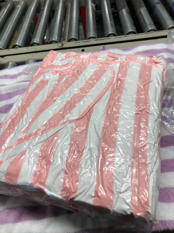 Photo 2 of  9 pack striped microfiber towels 28x60 (pink)