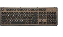 Photo 1 of Azio Retro Classic Bluetooth (Elwood) - Luxury Vintage Backlit Mechanical Keyboard, Metallic Brown/Grey (MK-RETRO-W-01B-US) 