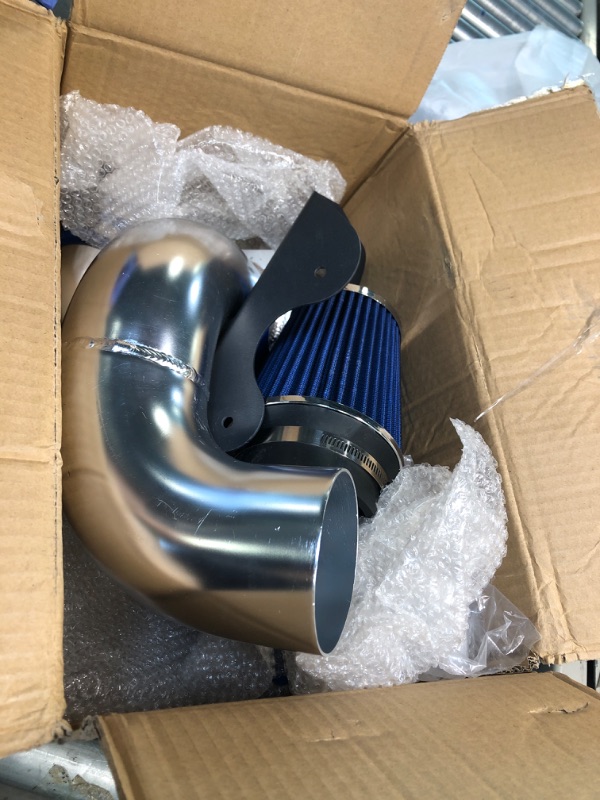 Photo 3 of 3.5 inch Cold Air Intake Kit with Filter Replacement for Ford Mustang GT 1996-2004 4.6L V8 Matte Blue