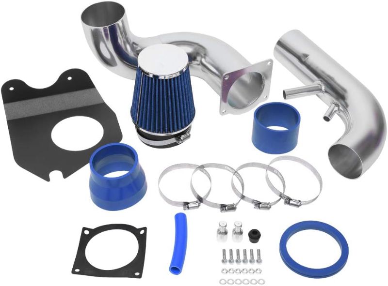 Photo 2 of 3.5 inch Cold Air Intake Kit with Filter Replacement for Ford Mustang GT 1996-2004 4.6L V8 Matte Blue