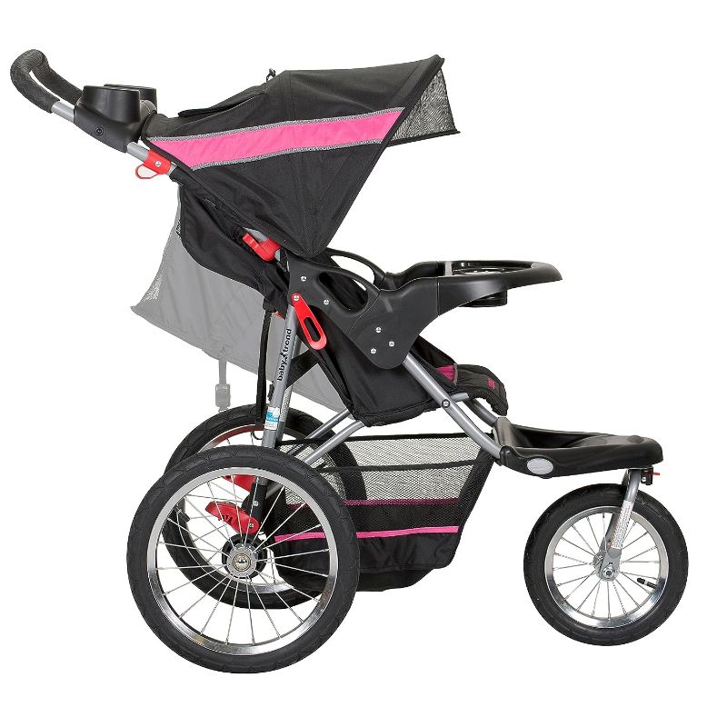 Photo 5 of Baby Trend Expedition Jogger Stroller, Bubble Gum