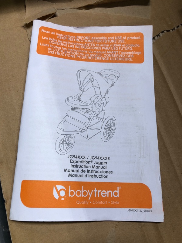 Photo 3 of Baby Trend Expedition Jogger Stroller, Bubble Gum