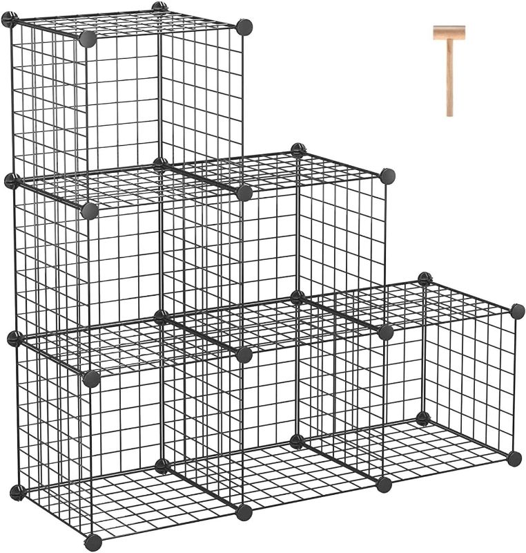 Photo 1 of 
C&AHOME Wire Cubes Storage, Metal Grids Book Shelving, Modular Shelves Units, Stackable Bookcase, 6 - Cube Closet Organizer Ideal for Home, Office, Kids...